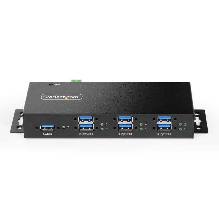 StarTech.com 5G7AINDRM-USB-A-HUB hub & concentrateur USB 3.2 Gen 1 (3.1 Gen 1) Type-B 5000 Mbit/s Noir - Image 3