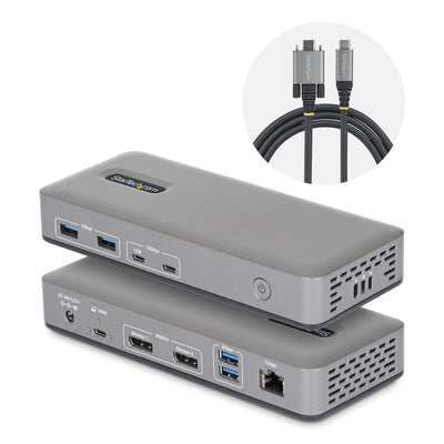 StarTech.com 201N-USBC-DOCK station d'accueil Avec fil USB 3.2 Gen 2 (3.1 Gen 2) Type-C Gris - Image 1