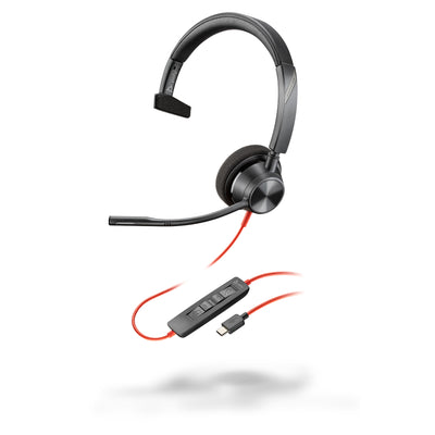 Poly Blackwire 3310 Monaural USB-C Headset +USB-C/A Adapter Avec fil Arceau Business/Everyday USB Type-C Noir - Image 5