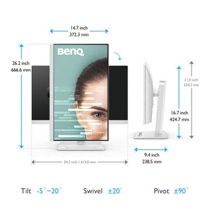 BENQ computer monitor 68,6 cm (27") 2560 x 1440 pixels Quad HD LED White (GW2790QT) - Cartouches Certifiees
