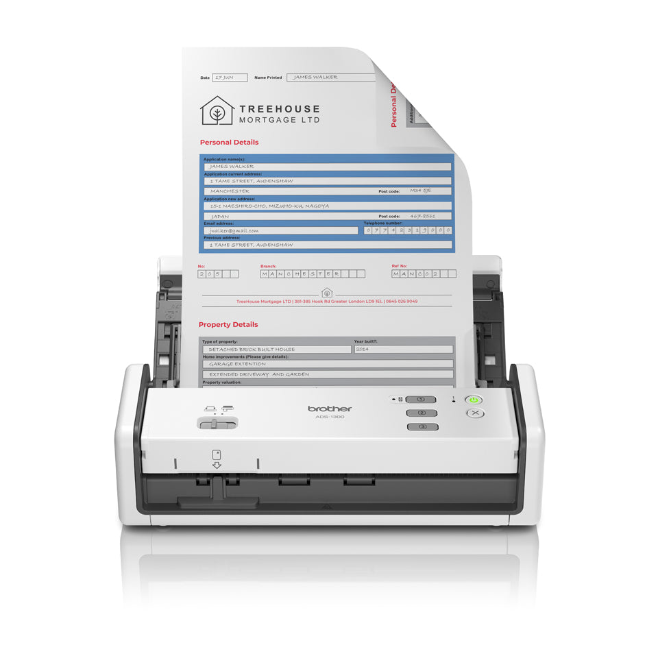 BROTHER ADS-1300 Compact Desktop Scanner (ADS1300) - Cartouches Certifiees