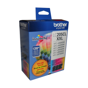 BROTHER LC205CL (LC2053PKS) Color 3-Pack Original Inkjet Cartridge - Cartouches Certifiees