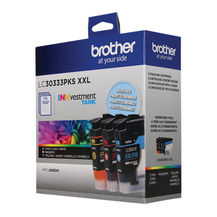 BROTHER LC30333PKS Color 3-Pack Original Inkjet Cartridge - Cartouches Certifiees
