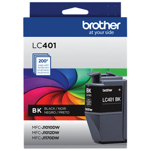 BROTHER LC401BK Black Original Inkjet Cartridge - Cartouches Certifiees