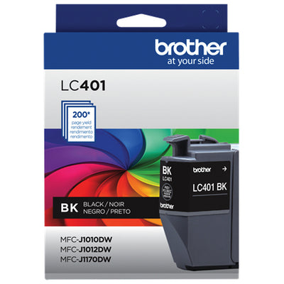BROTHER LC401BK Black Original Inkjet Cartridge - Cartouches Certifiees