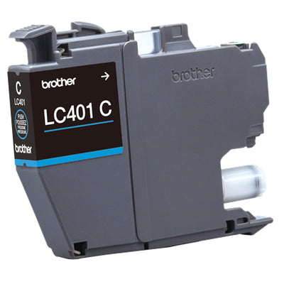 BROTHER LC401C Cyan Original Inkjet Cartridge - Cartouches Certifiees
