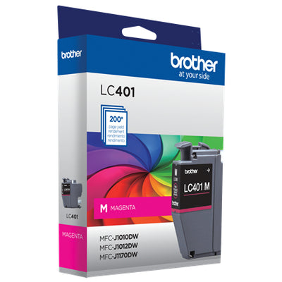 BROTHER LC401M Magenta Original Inkjet Cartridge - Cartouches Certifiees