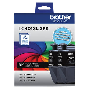 BROTHER LC401XL2PKS Black 2-Pack Original Inkjet Cartridge - Cartouches Certifiees