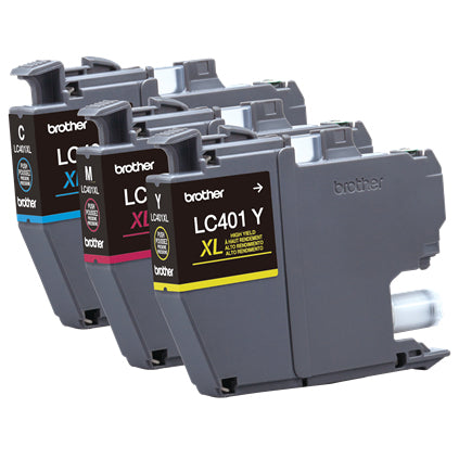 BROTHER LC401XL3PKS Color 3-Pack Original Inkjet Cartridge - Cartouches Certifiees