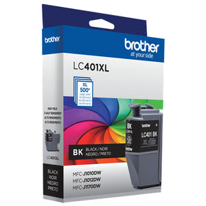 BROTHER LC401XLBK Black Original Inkjet Cartridge - Cartouches Certifiees