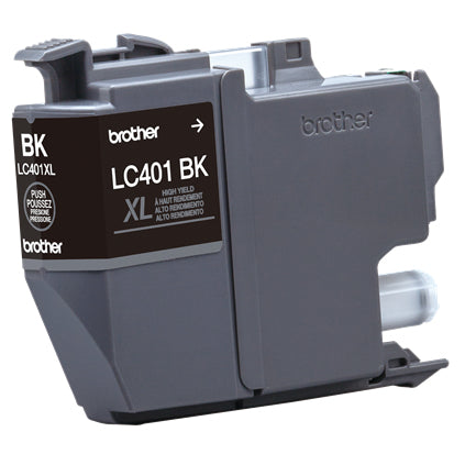 BROTHER LC401XLBK Black Original Inkjet Cartridge - Cartouches Certifiees