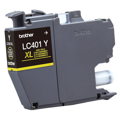 BROTHER LC401XLY Yellow Original Inkjet Cartridge - Cartouches Certifiees