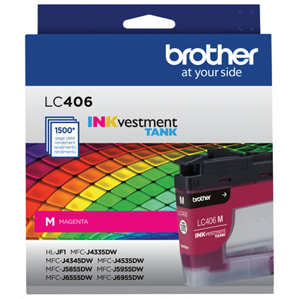 BROTHER LC406MS Magenta Original Inkjet Cartridge - Cartouches Certifiees