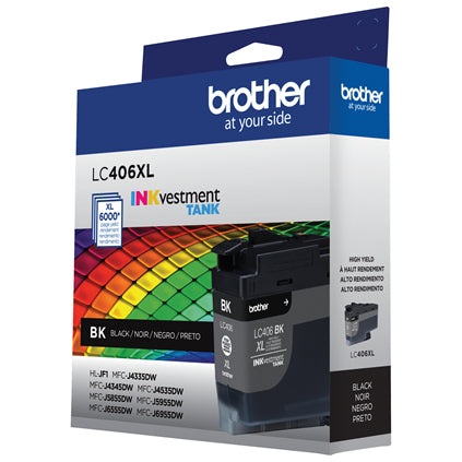 BROTHER LC406XLBKS Black Original Inkjet Cartridge - Cartouches Certifiees