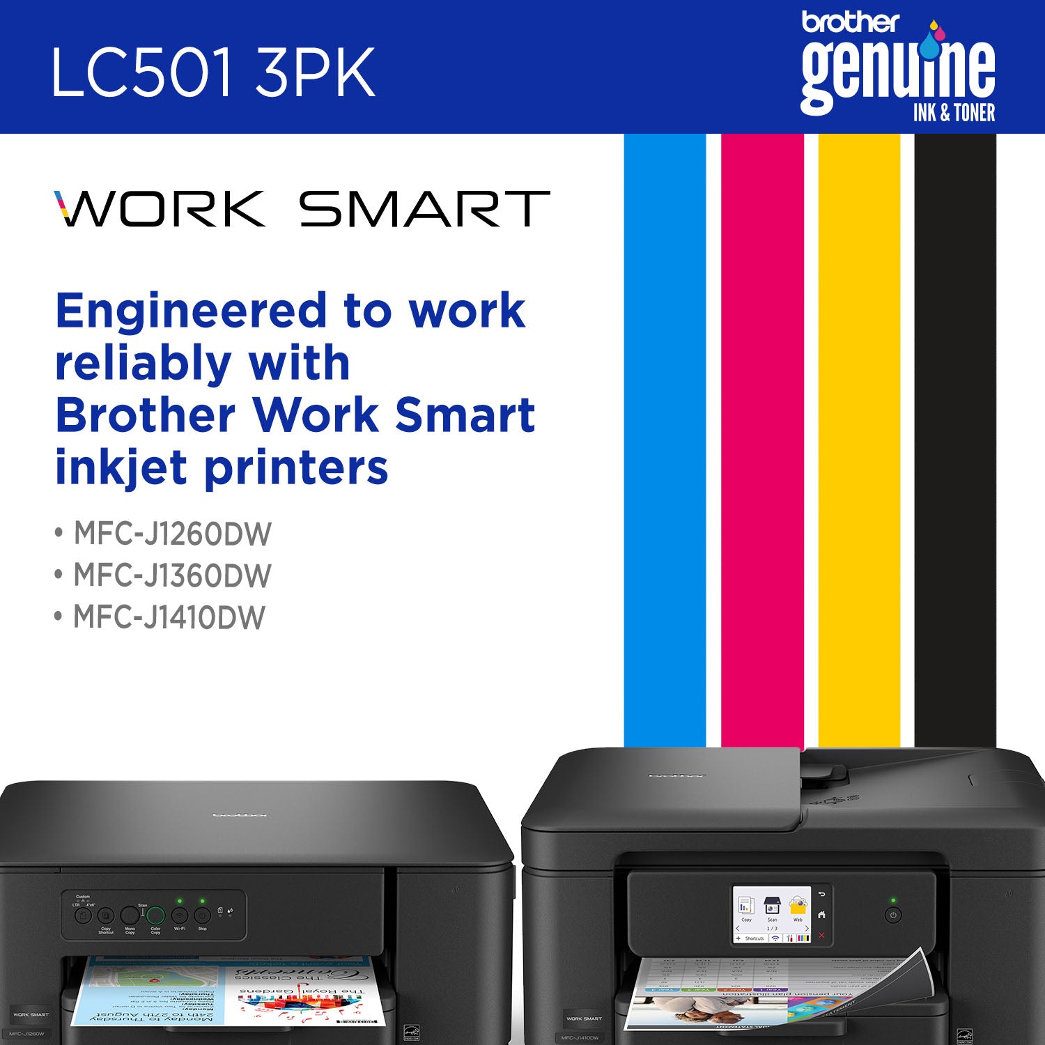 BROTHER LC5013PKS Color Original Inkjet Cartridge - Cartouches Certifiees