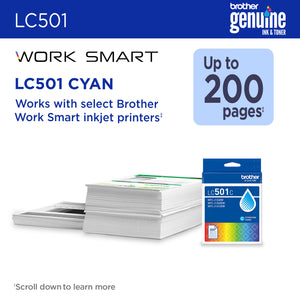 BROTHER LC501CS Cyan Original Inkjet Cartridge - Cartouches Certifiees