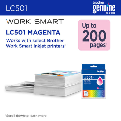 BROTHER LC501MS Magenta Original Inkjet Cartridge - Cartouches Certifiees