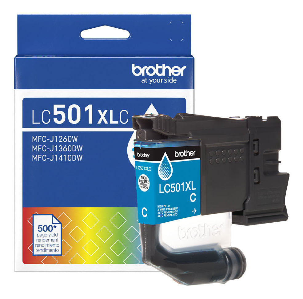 BROTHER LC501XLCS Cyan Original Inkjet Cartridge - Cartouches Certifiees