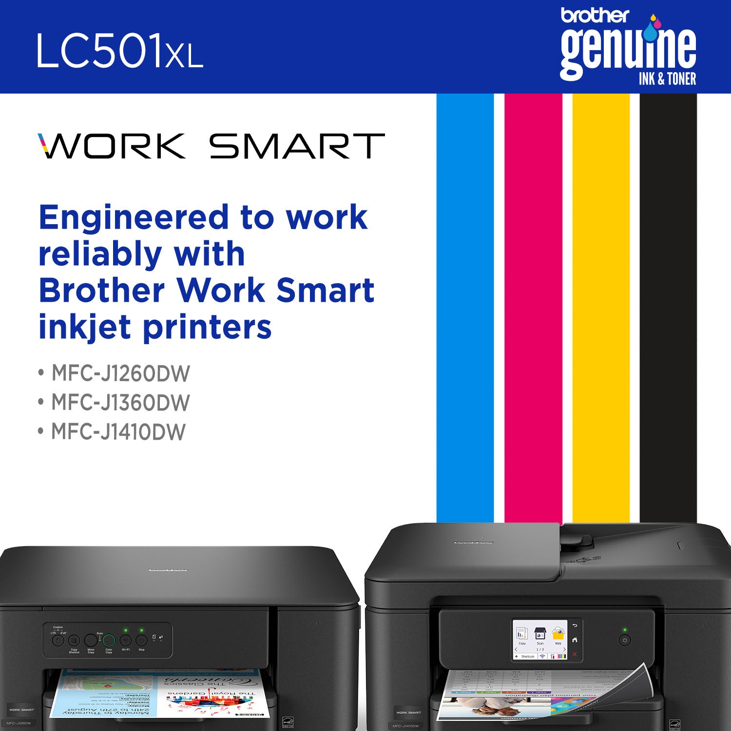 BROTHER LC501XLCS Cyan Original Inkjet Cartridge - Cartouches Certifiees