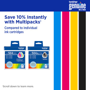 BROTHER LC504XLBKS Black Original Inkjet Cartridge - Cartouches Certifiees