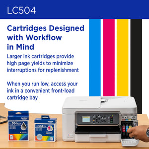 BROTHER LC504YS Yellow Original Inkjet Cartridge - Cartouches Certifiees