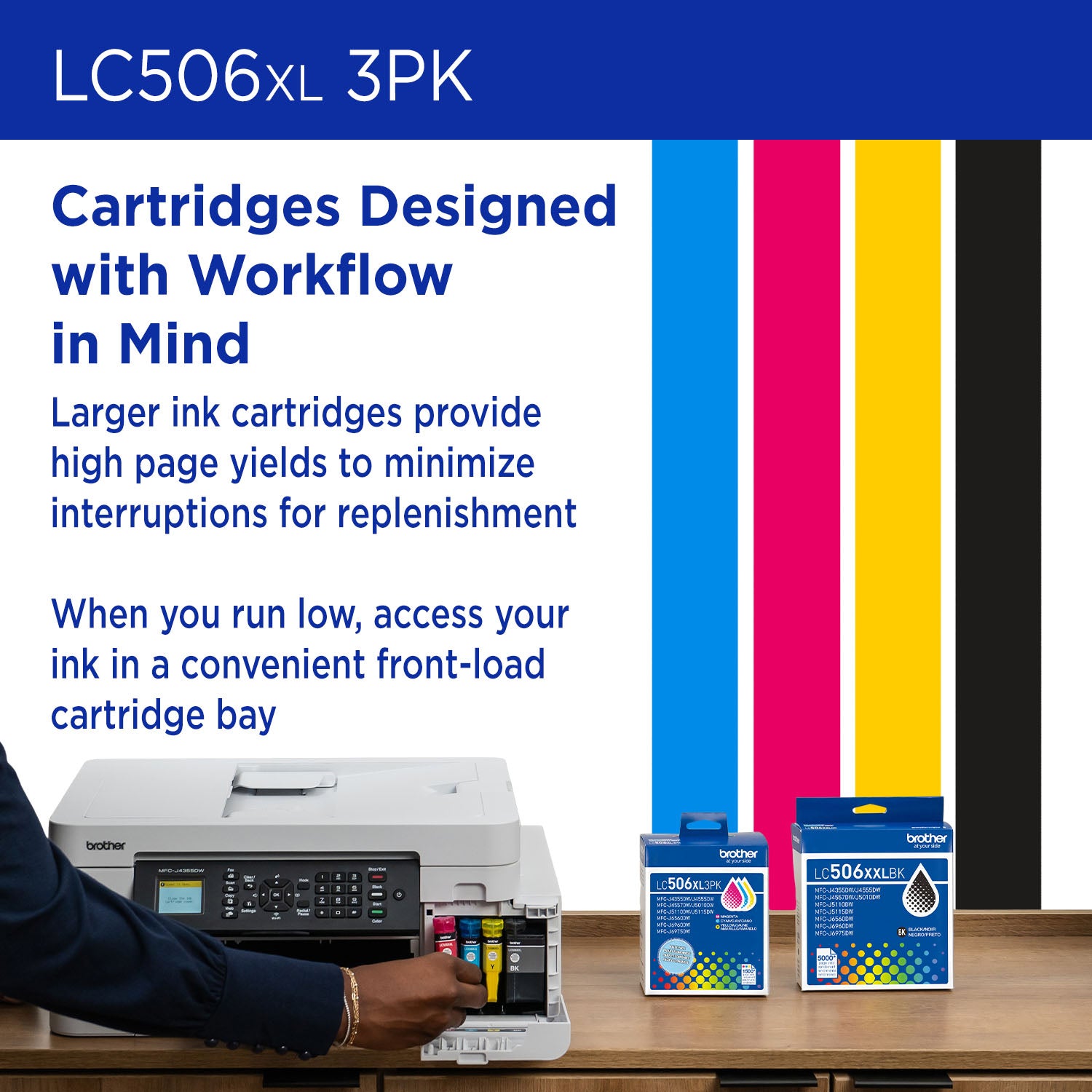 BROTHER LC506XL3PKS Color Original Inkjet Cartridge - Cartouches Certifiees