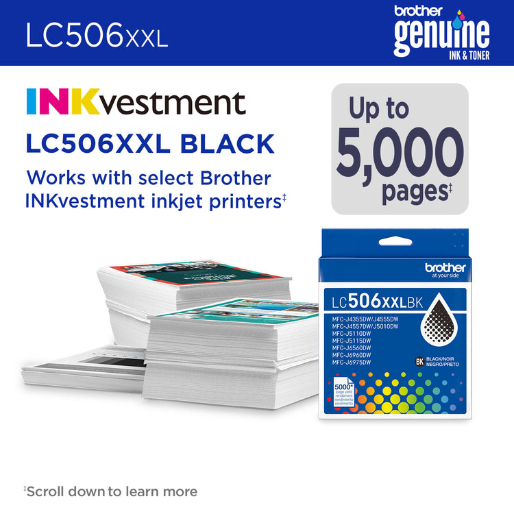 BROTHER LC506XXLBKS Black Original Inkjet Cartridge - Cartouches Certifiees