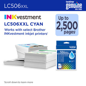 BROTHER LC506XXLCS Cyan Original Inkjet Cartridge - Cartouches Certifiees