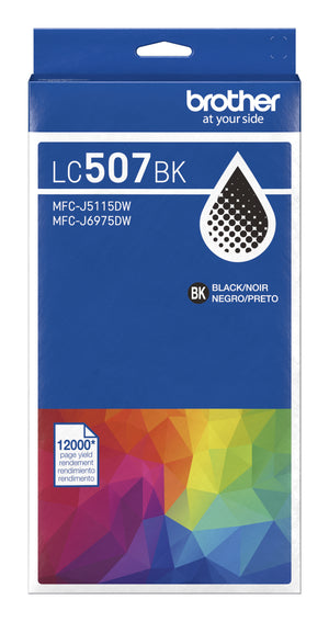 BROTHER LC507BK Black Original Inkjet Cartridge - Cartouches Certifiees
