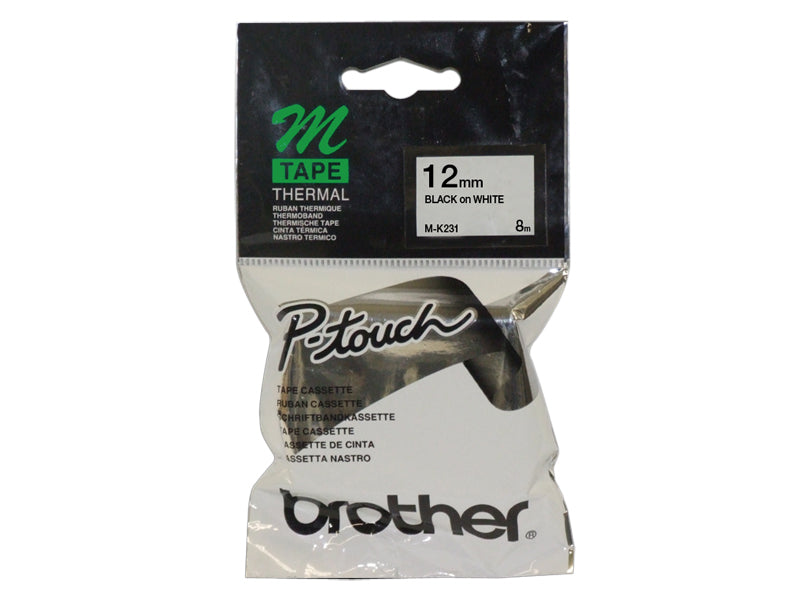 BROTHER MK231 Original Black on White Non-Laminated Tape - Cartouches Certifiees