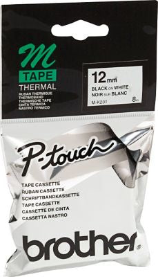BROTHER MK231 Original Black on White Non-Laminated Tape - Cartouches Certifiees