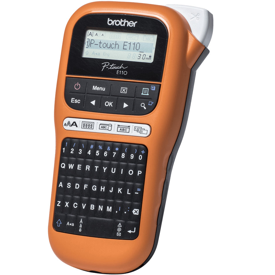 BROTHER PT-E110VP Industrial Handheld Labeller (PTE110VP) - Cartouches Certifiees