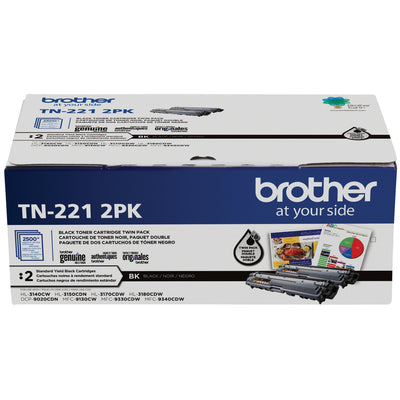 BROTHER TN-2212PK 2-Pack Black Original Toner Cartridge - Cartouches Certifiees