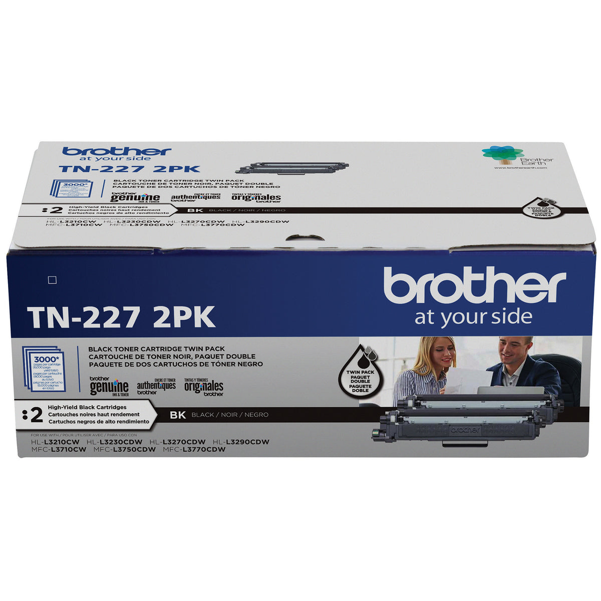 BROTHER TN-2272PK Black Original Toner Cartridge - Cartouches Certifiees