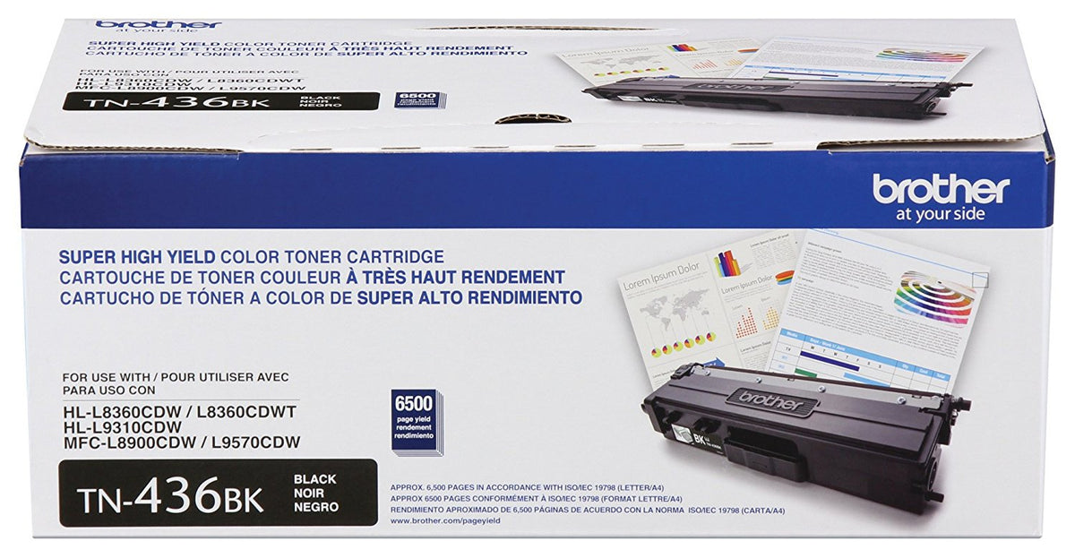 BROTHER TN-436BK Black Original Toner Cartridge - Cartouches Certifiees