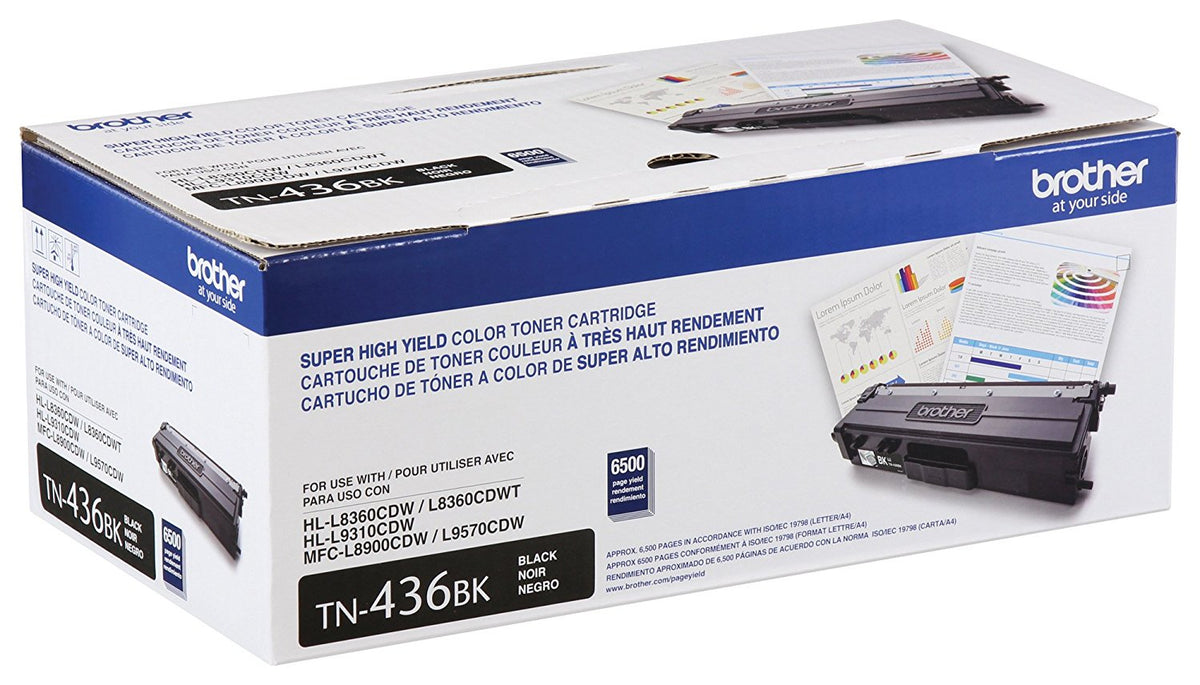 BROTHER TN-436BK Black Original Toner Cartridge - Cartouches Certifiees