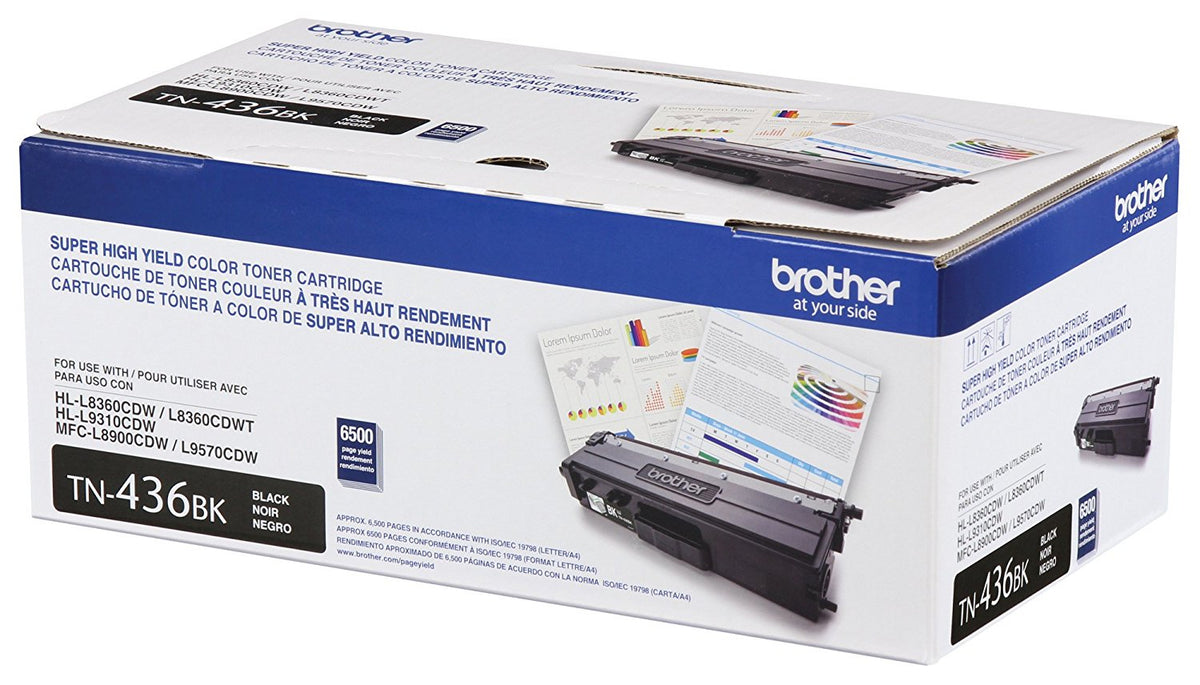BROTHER TN-436BK Black Original Toner Cartridge - Cartouches Certifiees
