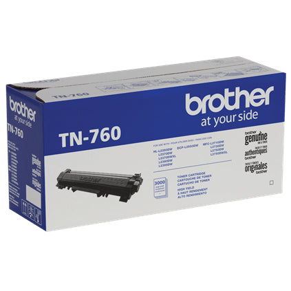 BROTHER TN-760 Black Original Toner Cartridge - Cartouches Certifiees
