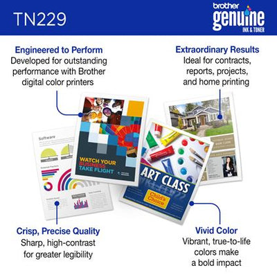 BROTHER TN229BK Black Original Toner Cartridge - Cartouches Certifiees