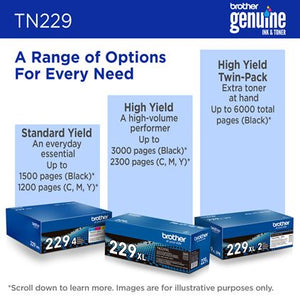 BROTHER TN229BK Black Original Toner Cartridge - Cartouches Certifiees