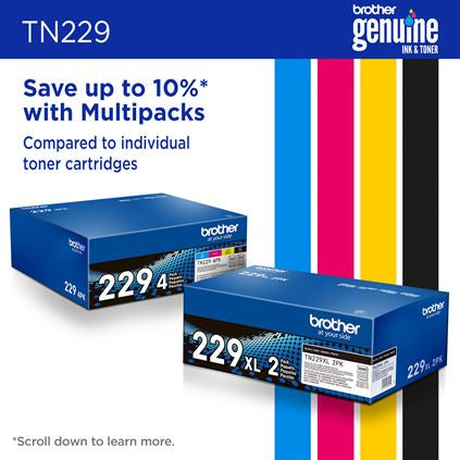 BROTHER TN229BK Black Original Toner Cartridge - Cartouches Certifiees
