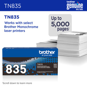 BROTHER TN835 Black Original Toner Cartridge - Cartouches Certifiees