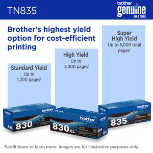 BROTHER TN835 Black Original Toner Cartridge - Cartouches Certifiees