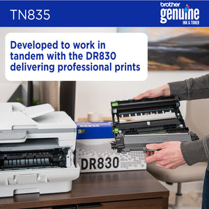 BROTHER TN835 Black Original Toner Cartridge - Cartouches Certifiees