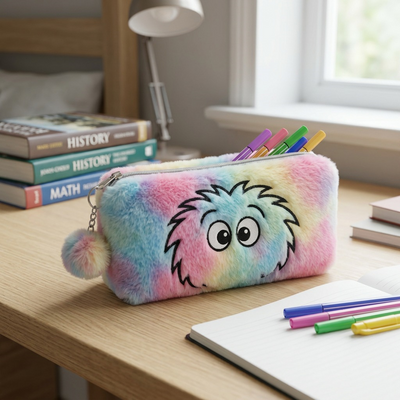 BUGATTI Bondstreet Furry Face Pencil Case (PCA5402BS-MULTI) - Cartouches Certifiees