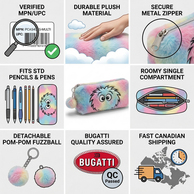 BUGATTI Bondstreet Furry Face Pencil Case (PCA5402BS-MULTI) - Cartouches Certifiees