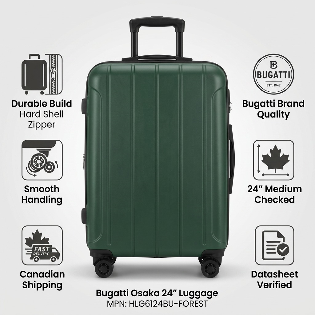 Bugatti Osaka 24" Luggage - Cartouches Certifiees