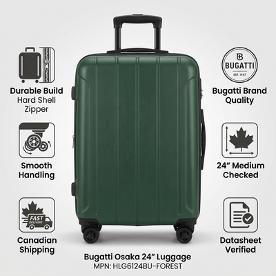 Bugatti Osaka 24" Luggage - Cartouches Certifiees