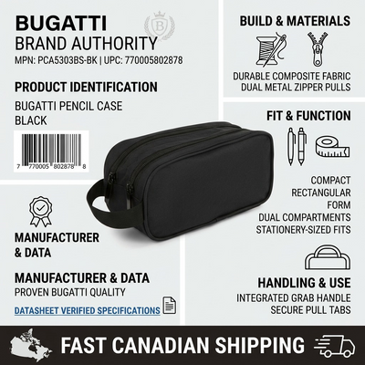 BUGATTI pencil casePCA5303BS-BK (PCA5303BS-BK) - Cartouches Certifiees