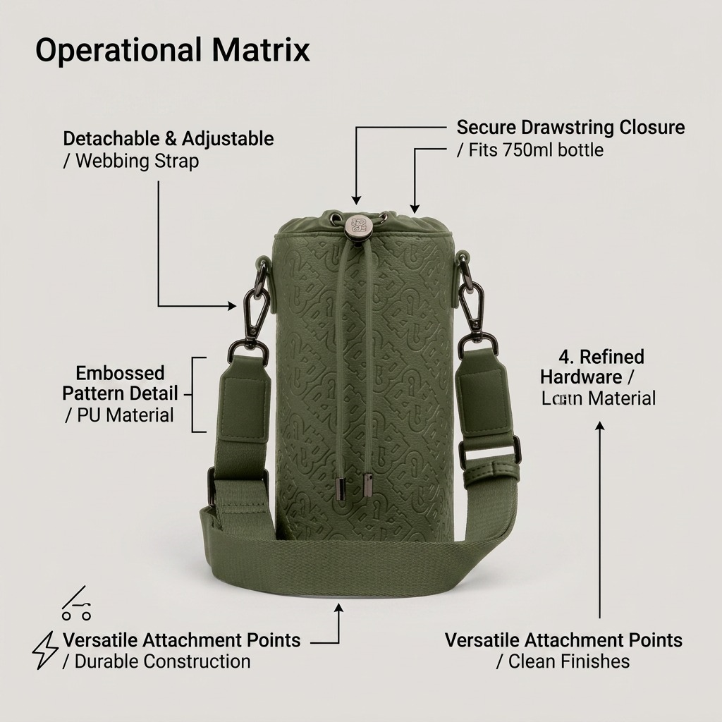 BUGATTI Rick Ross - Champagne Bag - PU Grit Green (CBY1008RR-KHAKI) - Cartouches Certifiees